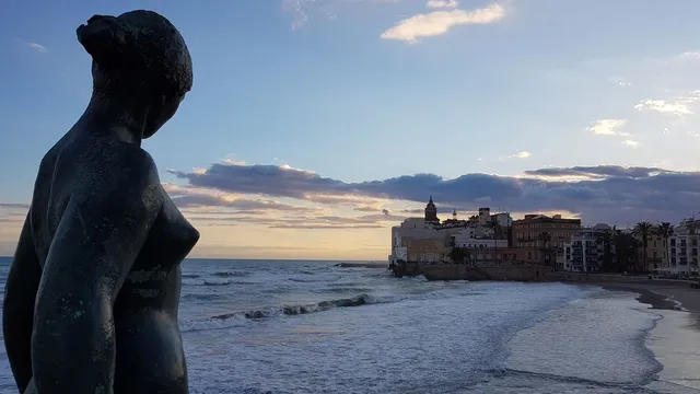 Playa Balmins beach, Sitges