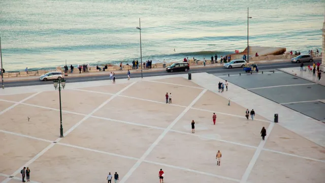 La explanada junto al Tajo, en Lisboa
